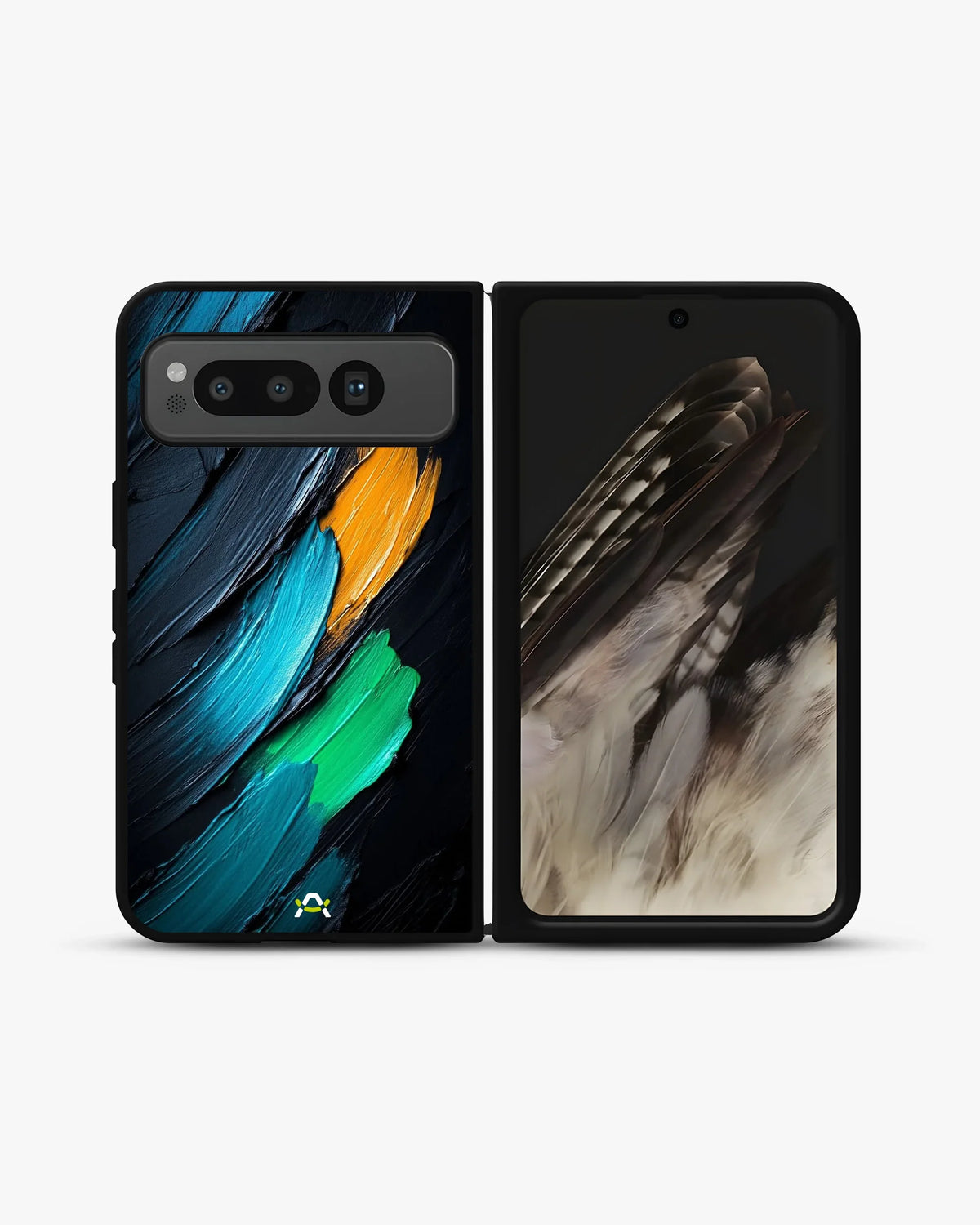 Oil Paint Strokes Phone Case - Blue & Emerald Abstract Print for iPhone, Samsung, Pixel, OnePlus & Vivo