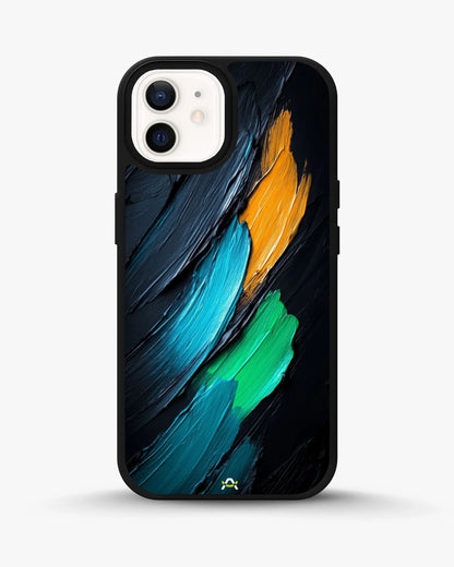 Oil Paint Strokes Phone Case - Blue & Emerald Abstract Print for iPhone, Samsung, Pixel, OnePlus & Vivo