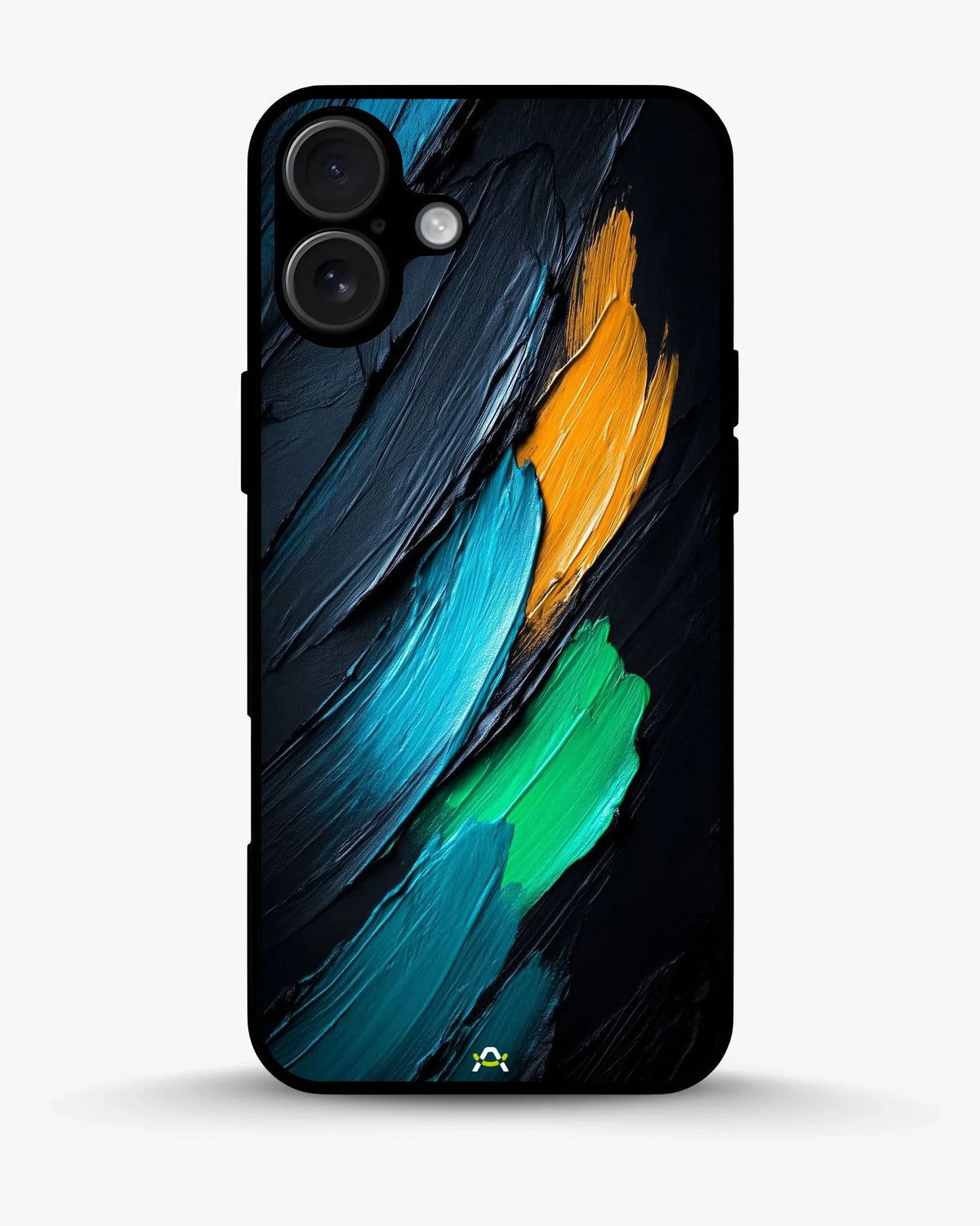 Oil Paint Strokes Phone Case - Blue & Emerald Abstract Print for iPhone, Samsung, Pixel, OnePlus & Vivo