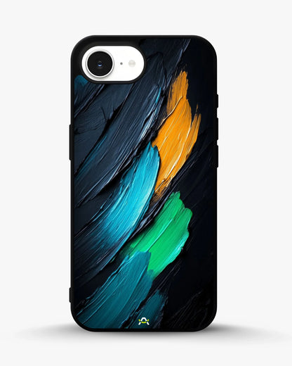 Oil Paint Strokes Phone Case - Blue & Emerald Abstract Print for iPhone, Samsung, Pixel, OnePlus & Vivo
