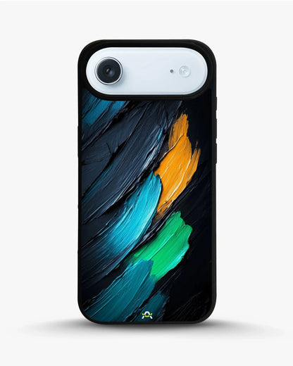 Oil Paint Strokes Phone Case - Blue & Emerald Abstract Print for iPhone, Samsung, Pixel, OnePlus & Vivo