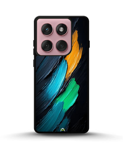 Oil Paint Strokes Phone Case - Blue & Emerald Abstract Print for iPhone, Samsung, Pixel, OnePlus & Vivo