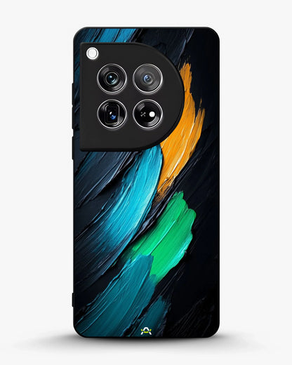 Oil Paint Strokes Phone Case - Blue & Emerald Abstract Print for iPhone, Samsung, Pixel, OnePlus & Vivo