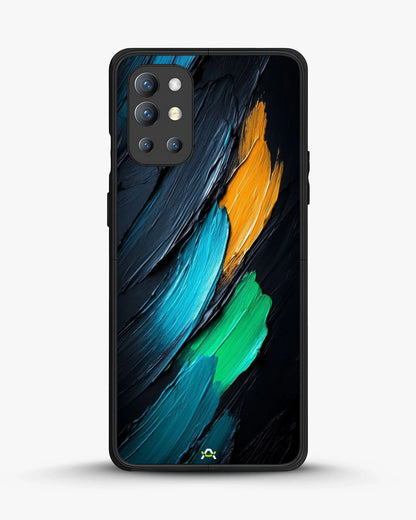 Oil Paint Strokes Phone Case - Blue & Emerald Abstract Print for iPhone, Samsung, Pixel, OnePlus & Vivo