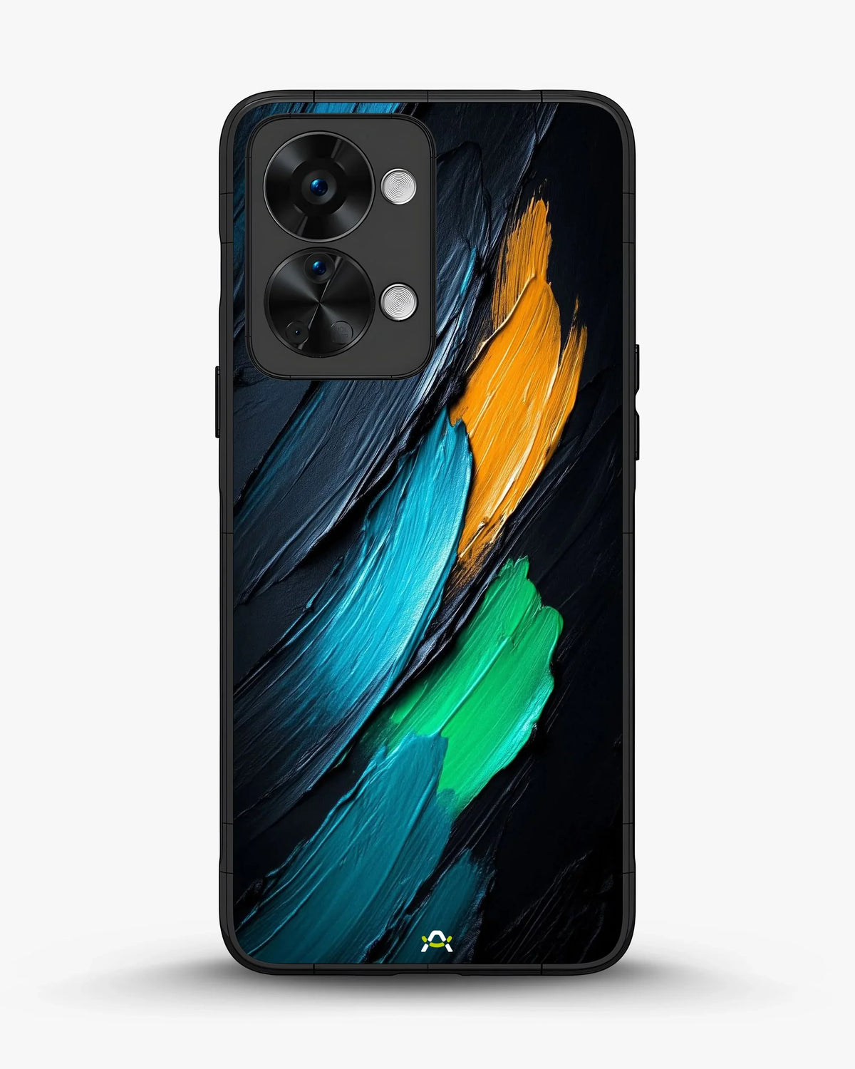 Oil Paint Strokes Phone Case - Blue & Emerald Abstract Print for iPhone, Samsung, Pixel, OnePlus & Vivo