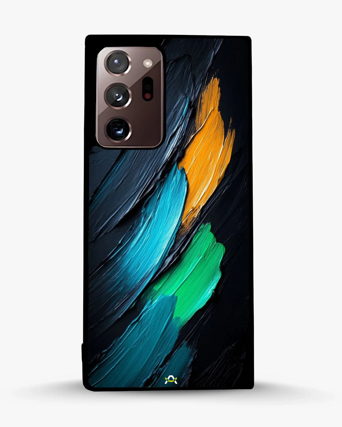Oil Paint Strokes Phone Case - Blue & Emerald Abstract Print for iPhone, Samsung, Pixel, OnePlus & Vivo