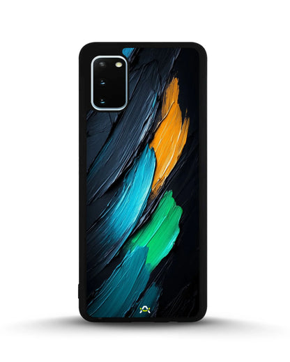 Oil Paint Strokes Phone Case - Blue & Emerald Abstract Print for iPhone, Samsung, Pixel, OnePlus & Vivo