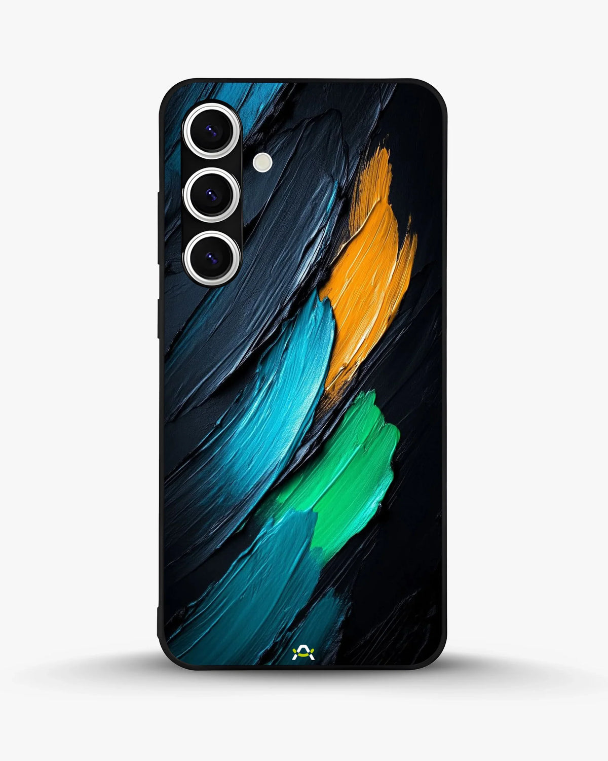 Oil Paint Strokes Phone Case - Blue & Emerald Abstract Print for iPhone, Samsung, Pixel, OnePlus & Vivo