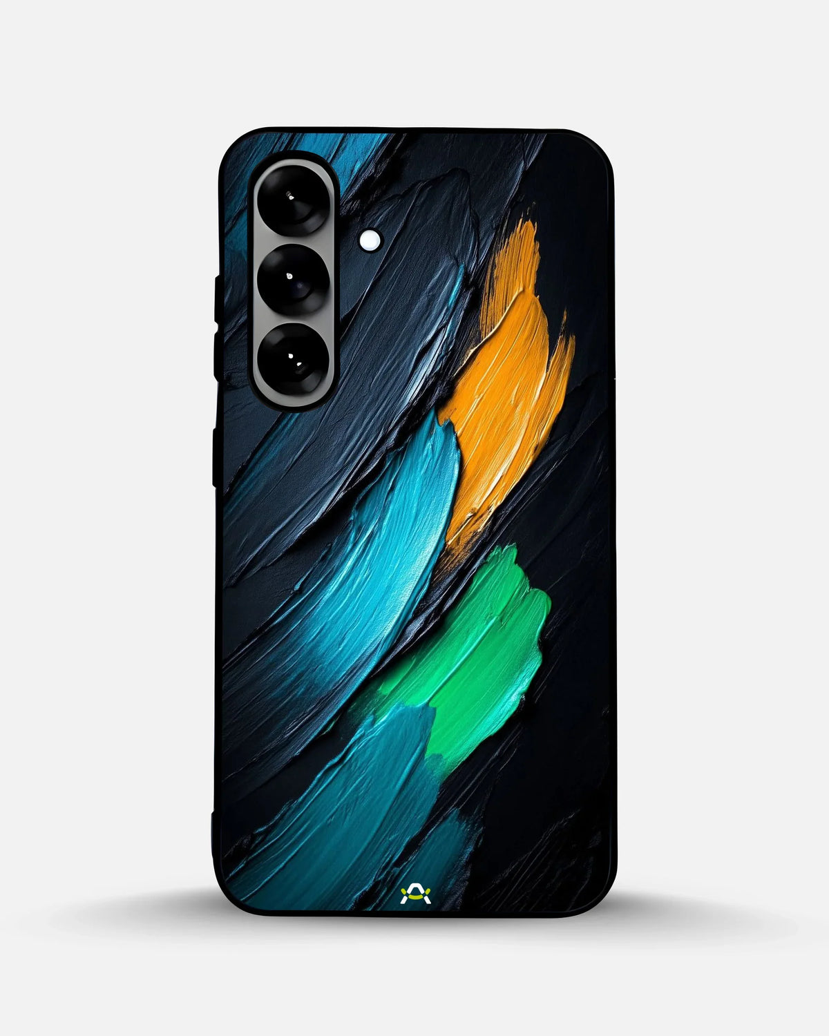 Oil Paint Strokes Phone Case - Blue & Emerald Abstract Print for iPhone, Samsung, Pixel, OnePlus & Vivo