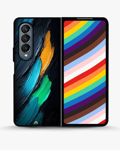 Oil Paint Strokes Phone Case - Blue & Emerald Abstract Print for iPhone, Samsung, Pixel, OnePlus & Vivo