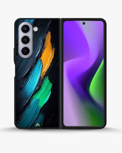 Oil Paint Strokes Phone Case - Blue & Emerald Abstract Print for iPhone, Samsung, Pixel, OnePlus & Vivo