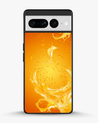 Orange Splash Phone Case - Vibrant Liquid Swirl Print for iPhone, Samsung, Pixel, OnePlus & Vivo