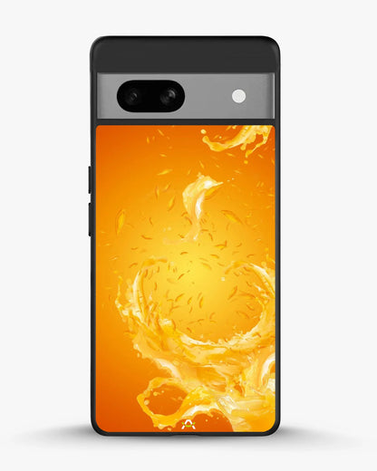 Orange Splash Phone Case - Vibrant Liquid Swirl Print for iPhone, Samsung, Pixel, OnePlus & Vivo
