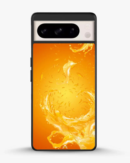 Orange Splash Phone Case - Vibrant Liquid Swirl Print for iPhone, Samsung, Pixel, OnePlus & Vivo