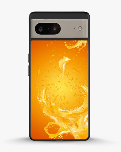 Orange Splash Phone Case - Vibrant Liquid Swirl Print for iPhone, Samsung, Pixel, OnePlus & Vivo