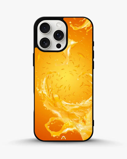 Orange Splash Phone Case - Vibrant Liquid Swirl Print for iPhone, Samsung, Pixel, OnePlus & Vivo