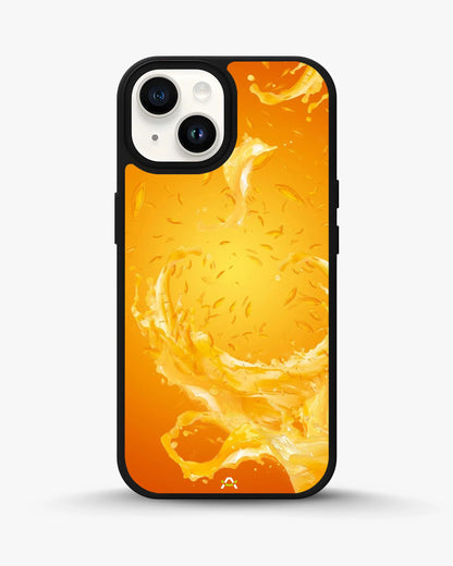 Orange Splash Phone Case - Vibrant Liquid Swirl Print for iPhone, Samsung, Pixel, OnePlus & Vivo