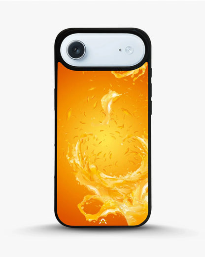 Orange Splash Phone Case - Vibrant Liquid Swirl Print for iPhone, Samsung, Pixel, OnePlus & Vivo