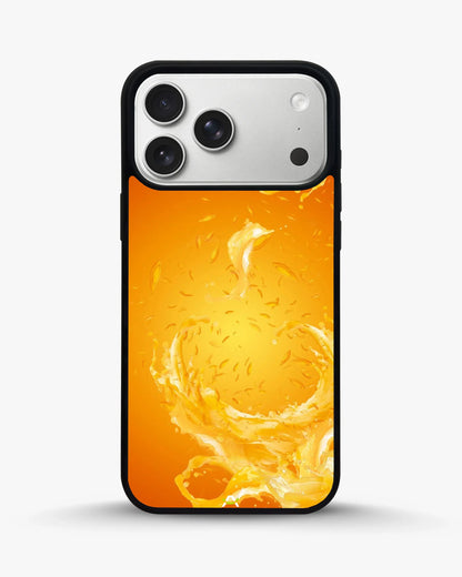 Orange Splash Phone Case - Vibrant Liquid Swirl Print for iPhone, Samsung, Pixel, OnePlus & Vivo