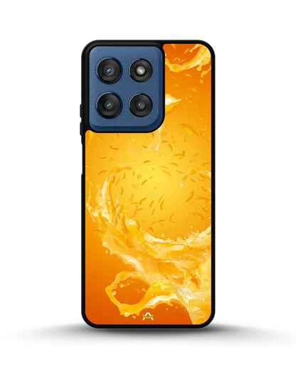 Orange Splash Phone Case - Vibrant Liquid Swirl Print for iPhone, Samsung, Pixel, OnePlus & Vivo