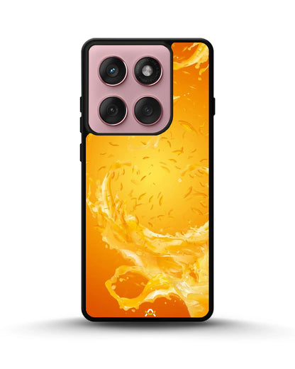 Orange Splash Phone Case - Vibrant Liquid Swirl Print for iPhone, Samsung, Pixel, OnePlus & Vivo