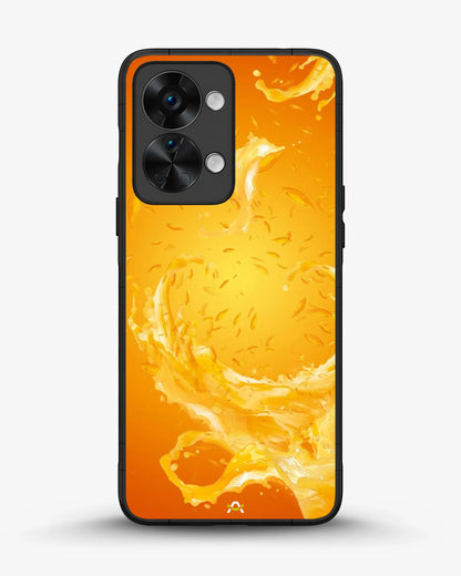 Orange Splash Phone Case - Vibrant Liquid Swirl Print for iPhone, Samsung, Pixel, OnePlus & Vivo