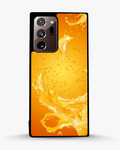Orange Splash Phone Case - Vibrant Liquid Swirl Print for iPhone, Samsung, Pixel, OnePlus & Vivo