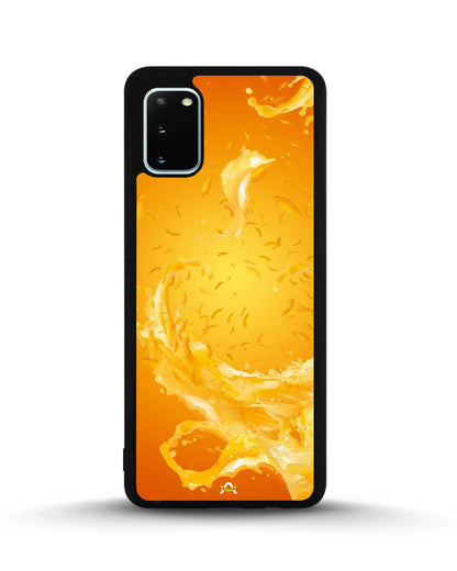 Orange Splash Phone Case - Vibrant Liquid Swirl Print for iPhone, Samsung, Pixel, OnePlus & Vivo