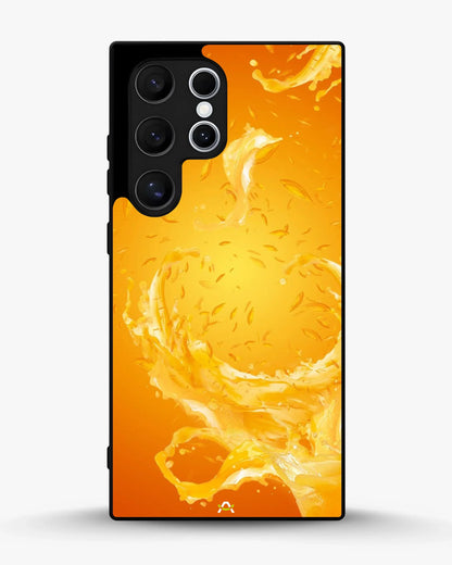 Orange Splash Phone Case - Vibrant Liquid Swirl Print for iPhone, Samsung, Pixel, OnePlus & Vivo