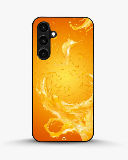 Orange Splash Phone Case - Vibrant Liquid Swirl Print for iPhone, Samsung, Pixel, OnePlus & Vivo