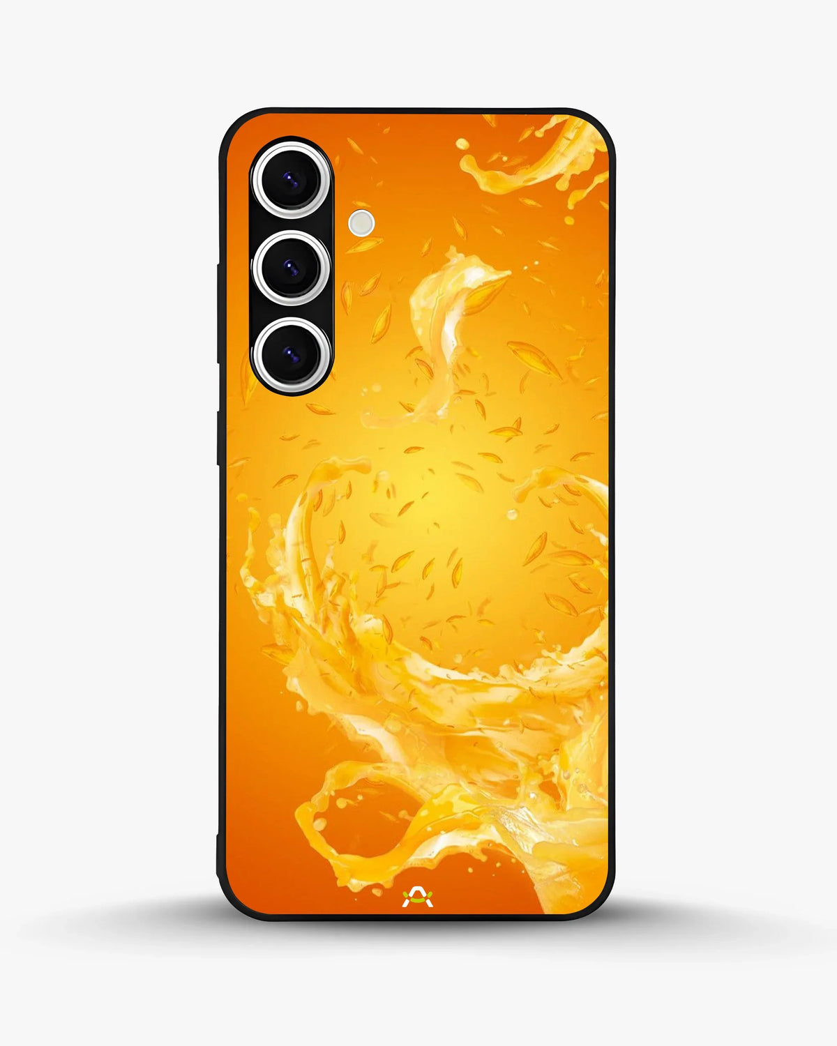 Orange Splash Phone Case - Vibrant Liquid Swirl Print for iPhone, Samsung, Pixel, OnePlus & Vivo