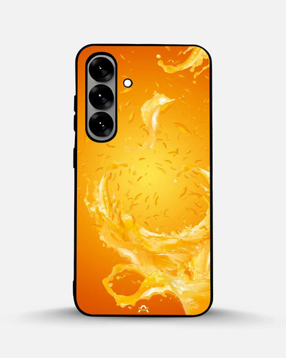 Orange Splash Phone Case - Vibrant Liquid Swirl Print for iPhone, Samsung, Pixel, OnePlus & Vivo