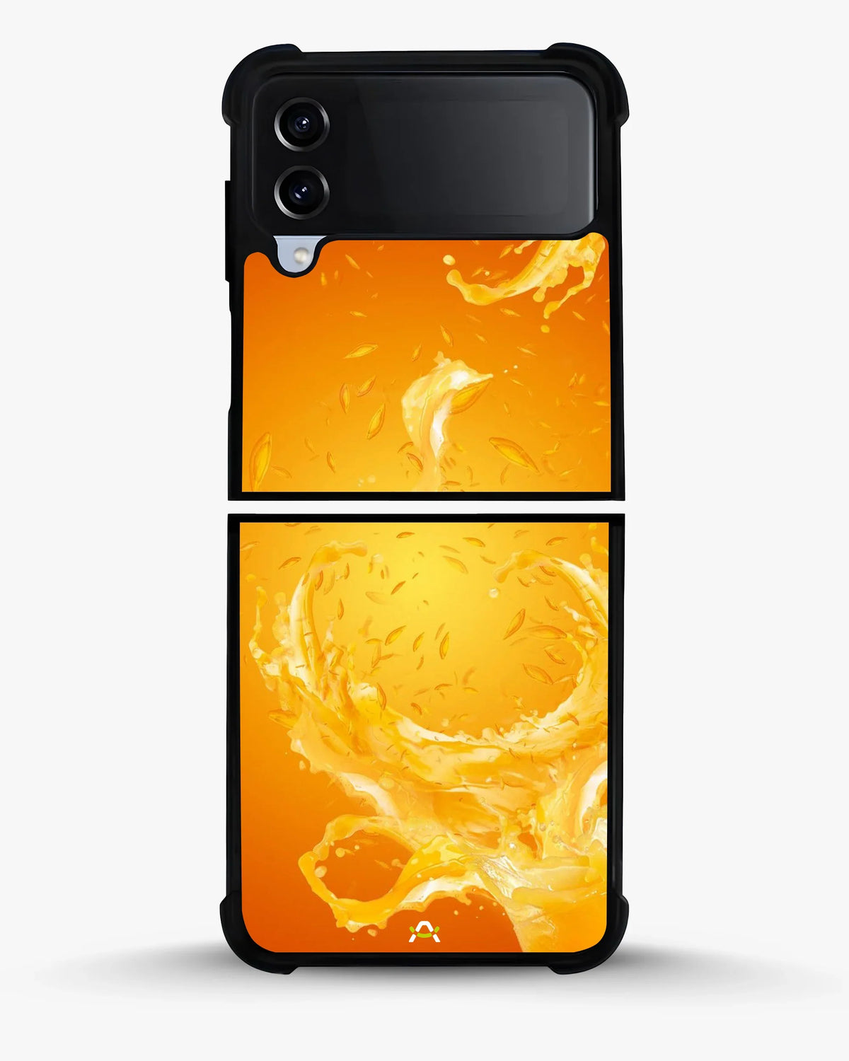 Orange Splash Phone Case - Vibrant Liquid Swirl Print for iPhone, Samsung, Pixel, OnePlus & Vivo