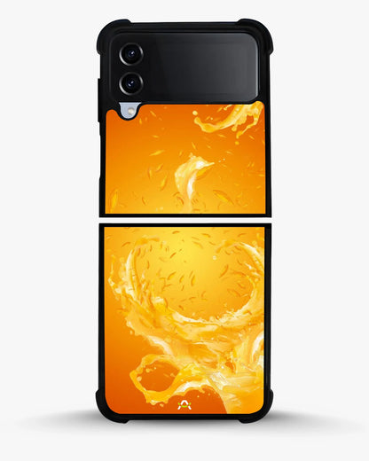 Orange Splash Phone Case - Vibrant Liquid Swirl Print for iPhone, Samsung, Pixel, OnePlus & Vivo