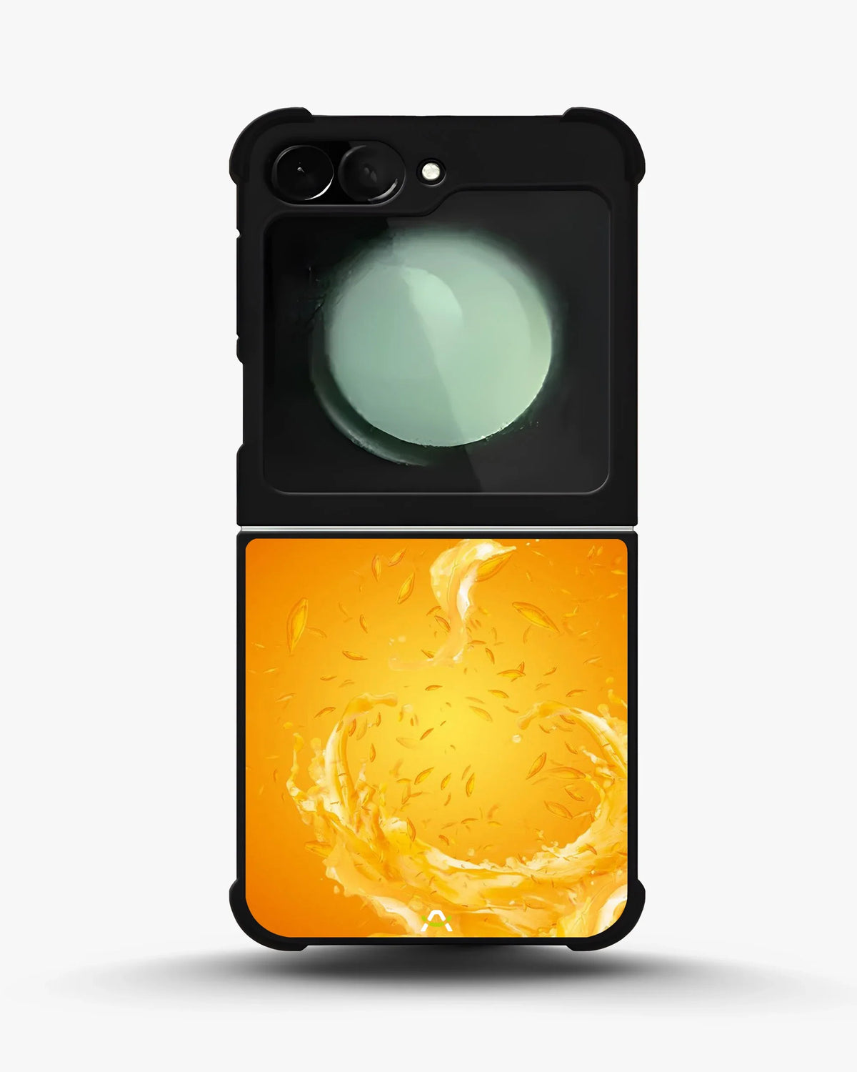 Orange Splash Phone Case - Vibrant Liquid Swirl Print for iPhone, Samsung, Pixel, OnePlus & Vivo