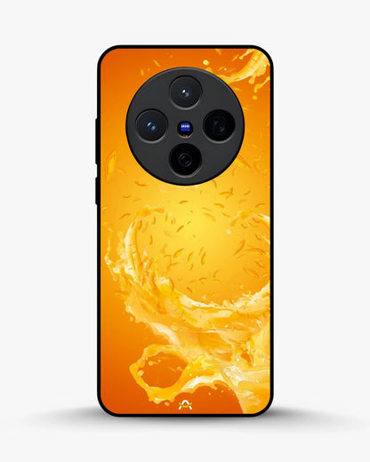 Orange Splash Phone Case - Vibrant Liquid Swirl Print for iPhone, Samsung, Pixel, OnePlus & Vivo