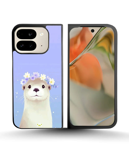 Otter Flower Crown Phone Case - Cute Lavender Print for iPhone, Samsung, Pixel, OnePlus & Vivo
