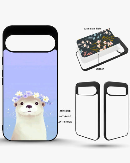 Otter Flower Crown Phone Case - Cute Lavender Print for iPhone, Samsung, Pixel, OnePlus & Vivo