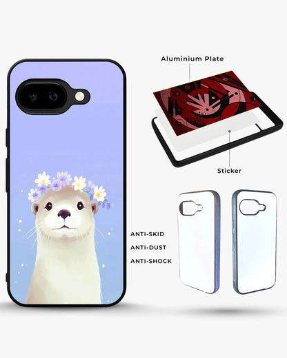 Otter Flower Crown Phone Case - Cute Lavender Print for iPhone, Samsung, Pixel, OnePlus & Vivo