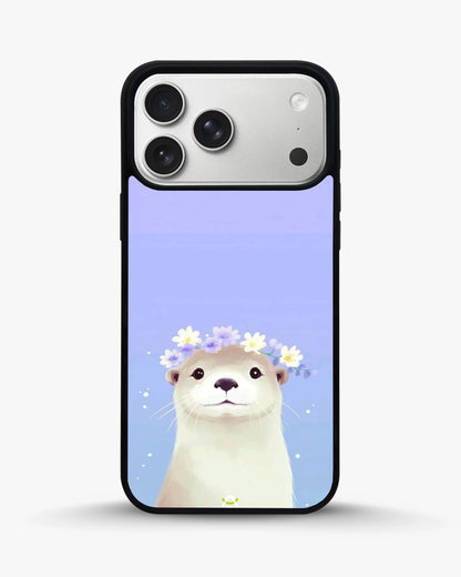 Otter Flower Crown Phone Case - Cute Lavender Print for iPhone, Samsung, Pixel, OnePlus & Vivo