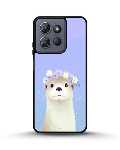 Otter Flower Crown Phone Case - Cute Lavender Print for iPhone, Samsung, Pixel, OnePlus & Vivo