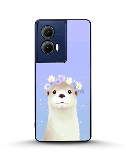 Otter Flower Crown Phone Case - Cute Lavender Print for iPhone, Samsung, Pixel, OnePlus & Vivo