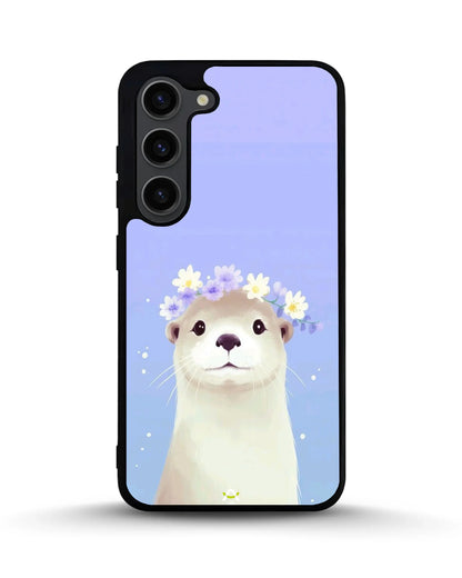 Otter Flower Crown Phone Case - Cute Lavender Print for iPhone, Samsung, Pixel, OnePlus & Vivo