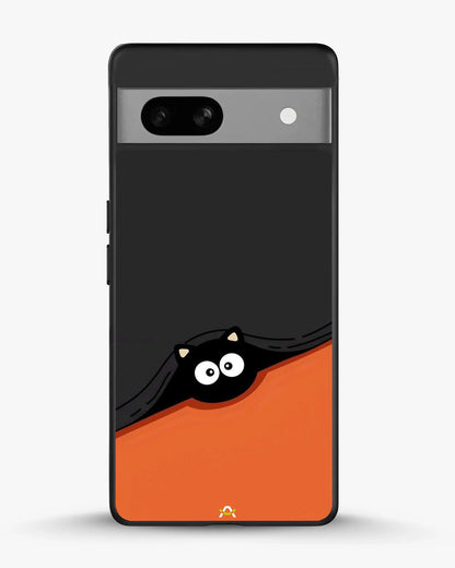 Peeking Cat Phone Case - Cute Black & Orange Print for iPhone, Samsung, Pixel, OnePlus & Vivo