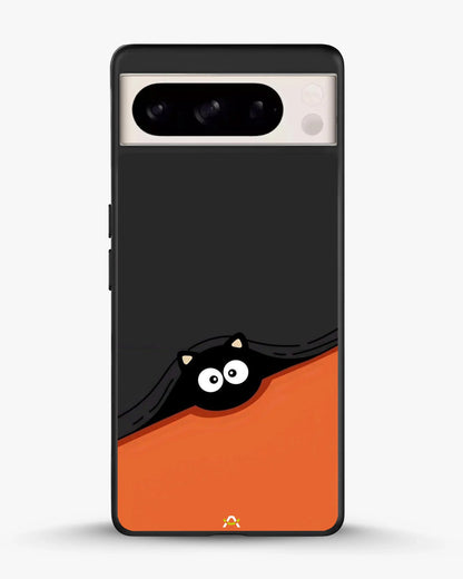 Peeking Cat Phone Case - Cute Black & Orange Print for iPhone, Samsung, Pixel, OnePlus & Vivo