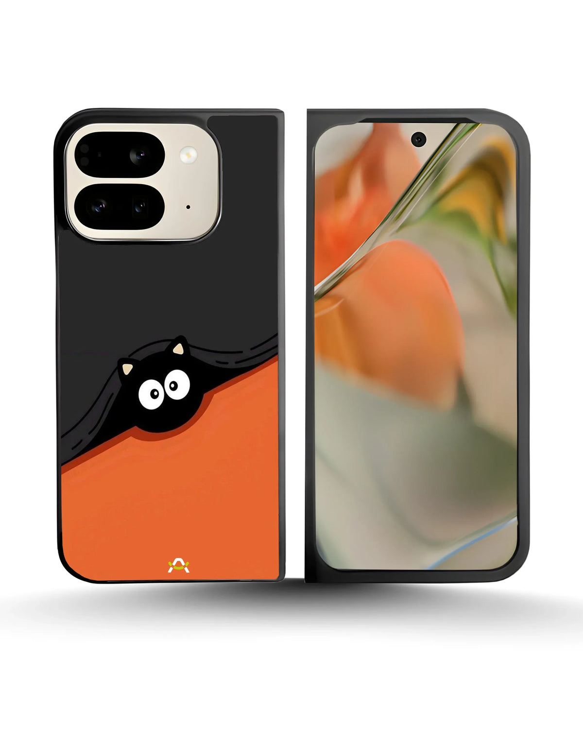 Peeking Cat Phone Case - Cute Black & Orange Print for iPhone, Samsung, Pixel, OnePlus & Vivo