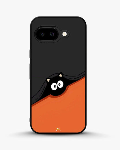 Peeking Cat Phone Case - Cute Black & Orange Print for iPhone, Samsung, Pixel, OnePlus & Vivo