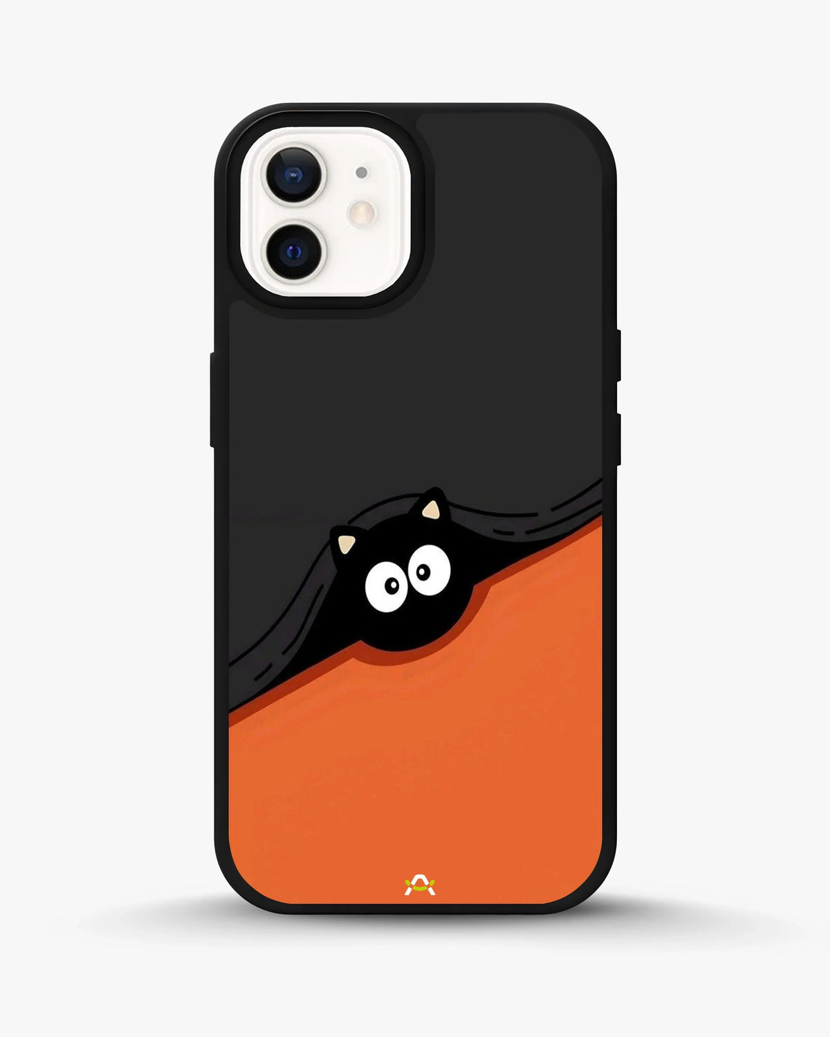 Peeking Cat Phone Case - Cute Black & Orange Print for iPhone, Samsung, Pixel, OnePlus & Vivo