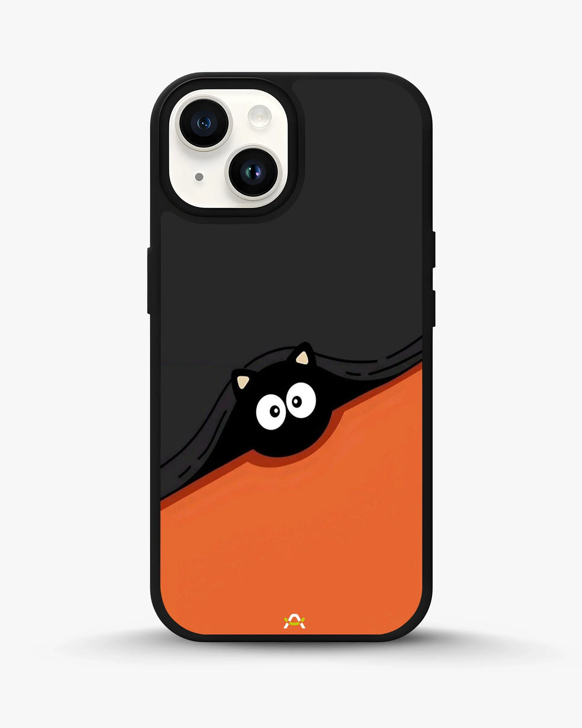 Peeking Cat Phone Case - Cute Black & Orange Print for iPhone, Samsung, Pixel, OnePlus & Vivo