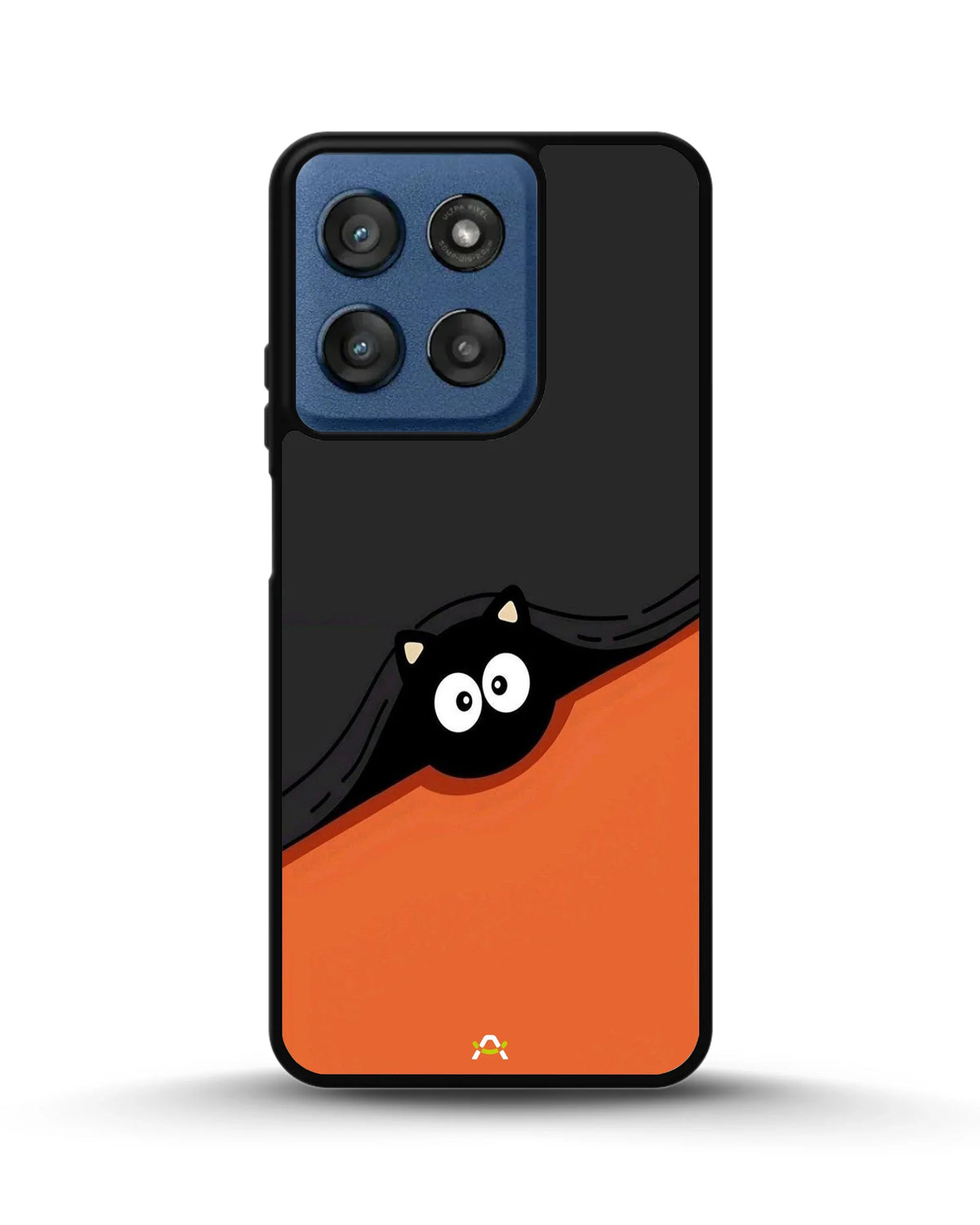 Peeking Cat Phone Case - Cute Black & Orange Print for iPhone, Samsung, Pixel, OnePlus & Vivo